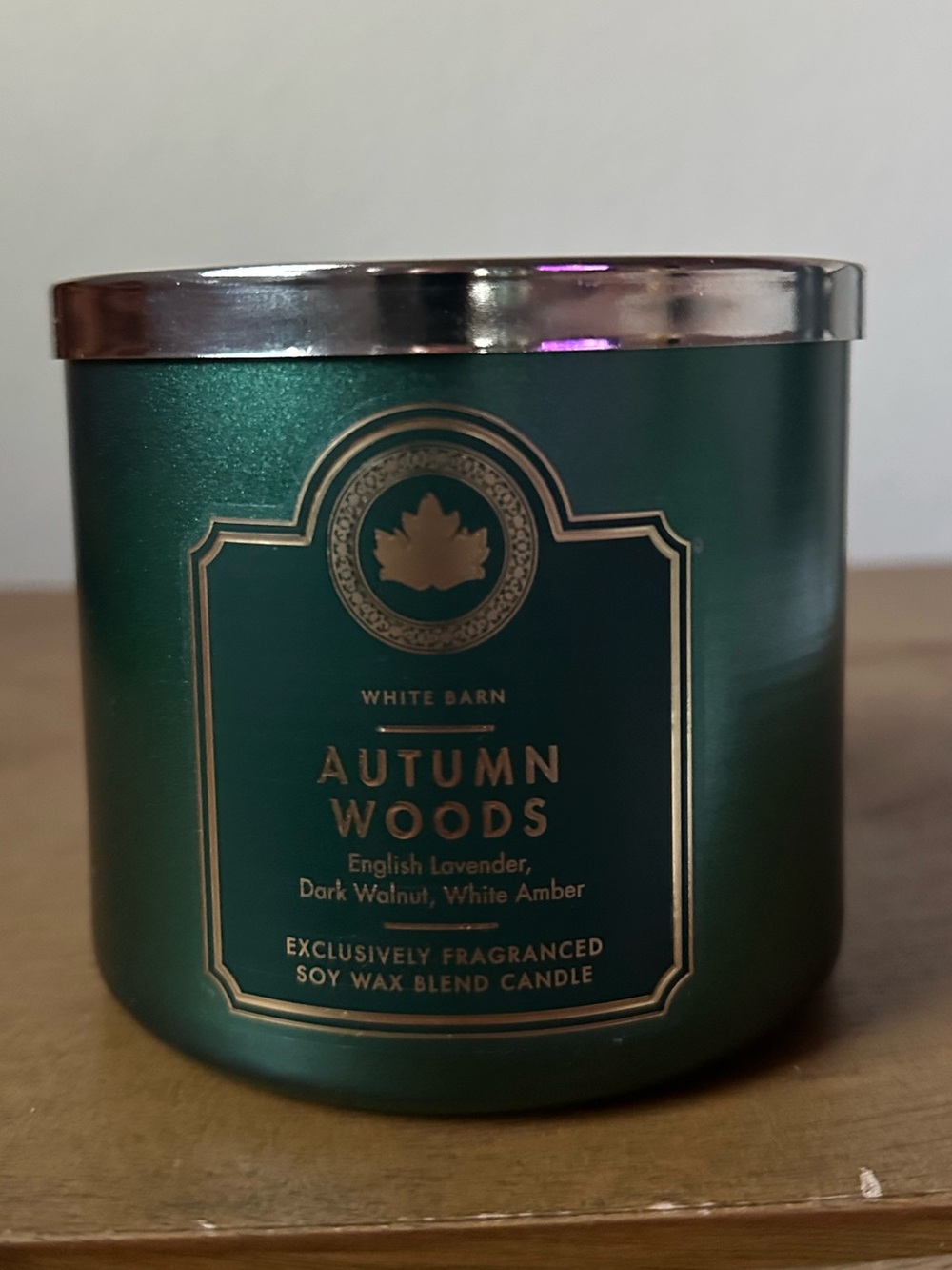 NEW bath and body works Autumn Woods 3 wick candle NEW
